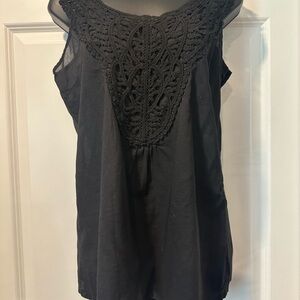 Elegant Black Lace Women's Top